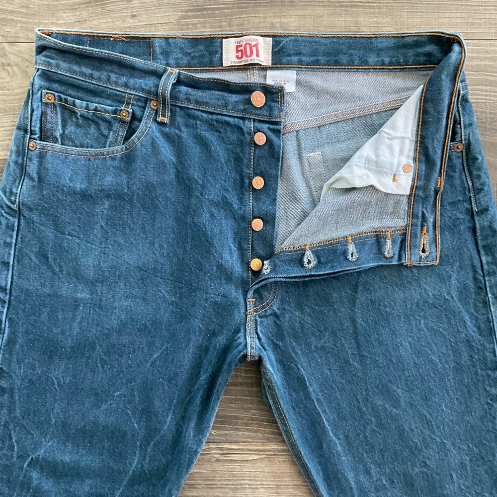 36x27.5 LEVI’S 501 Straight Leg Button Fly Jeans Mens Blue 100% Cotton 005010429
